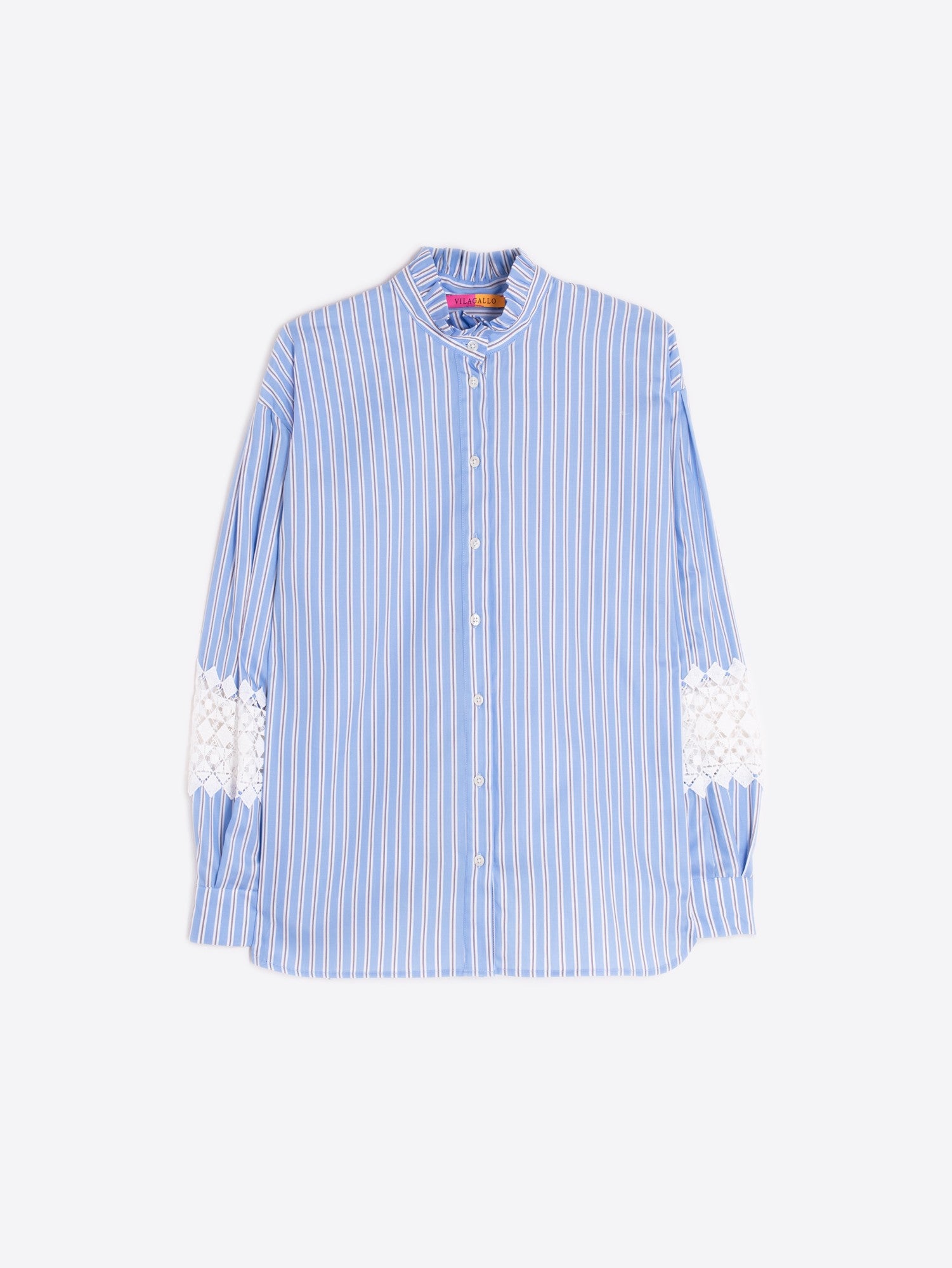 Vilagallo Striped Lace Shirt
