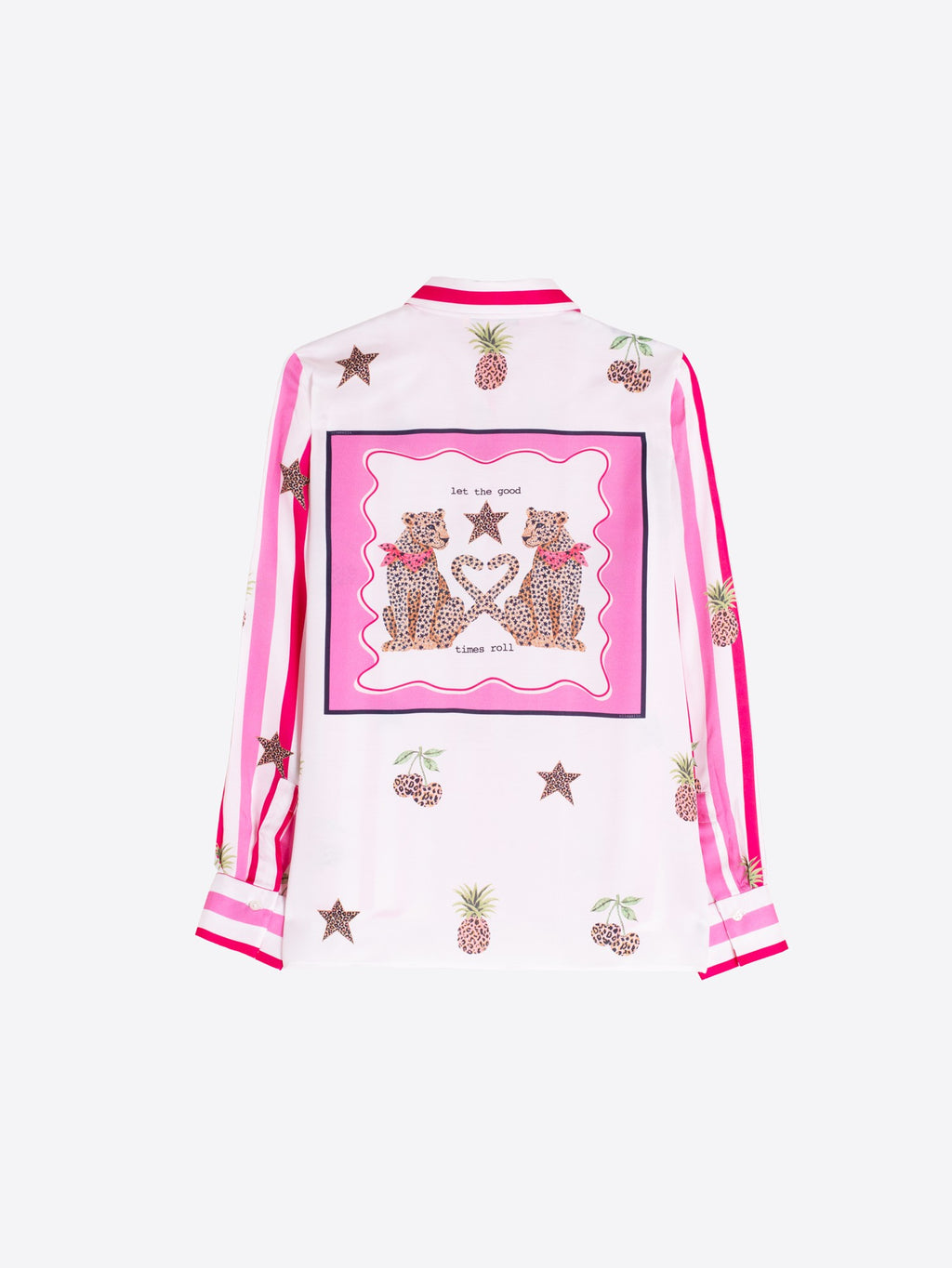 Vilagallo Pineapple Cherry Print Shirt