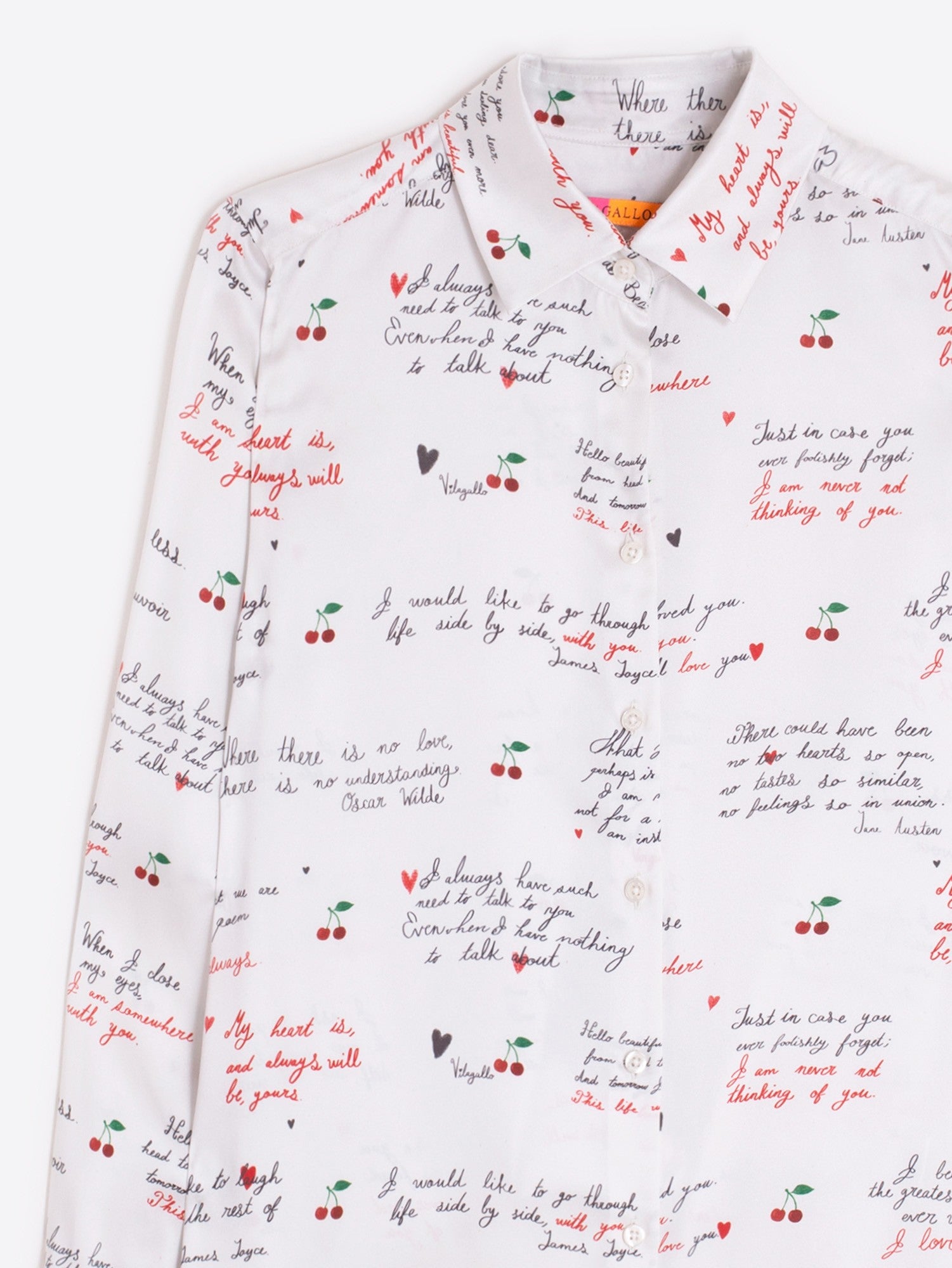 Vilagallo Cherry Letters Shirt