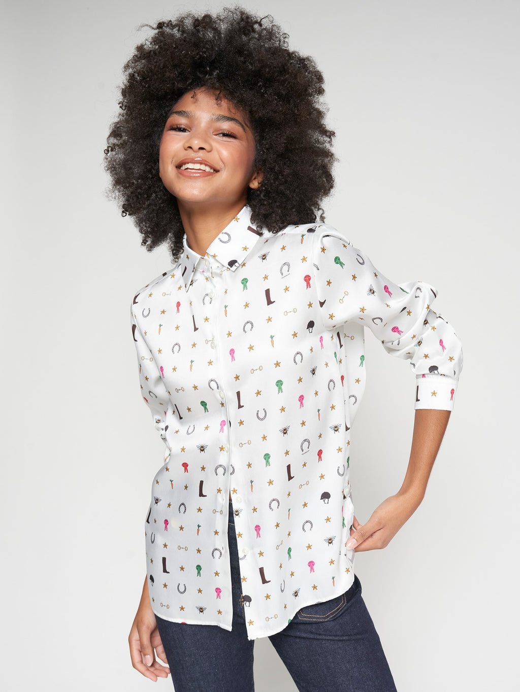 Vilagallo Equestrian Print Shirt