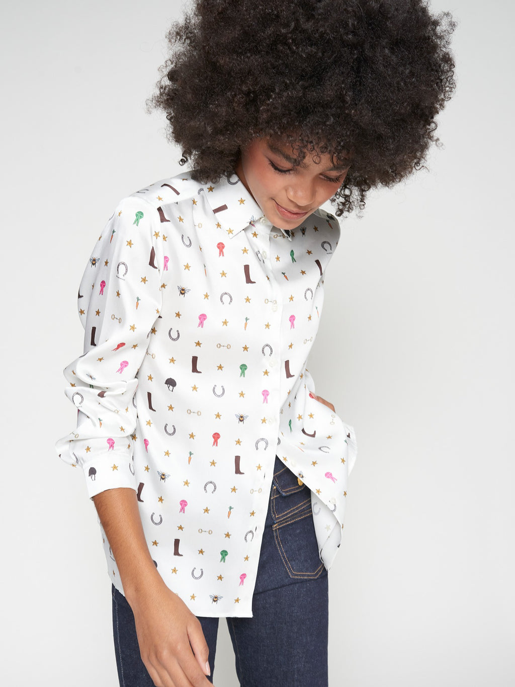 Vilagallo Equestrian Print Shirt
