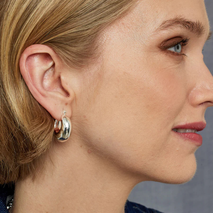 Ashiana Cali Hoop Earrings Silver