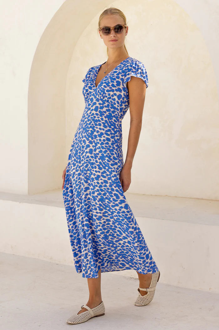 Aspiga Sophie Dress - White & Blue