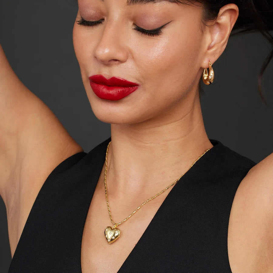 Ashiana Tresor Gold Heart Necklace