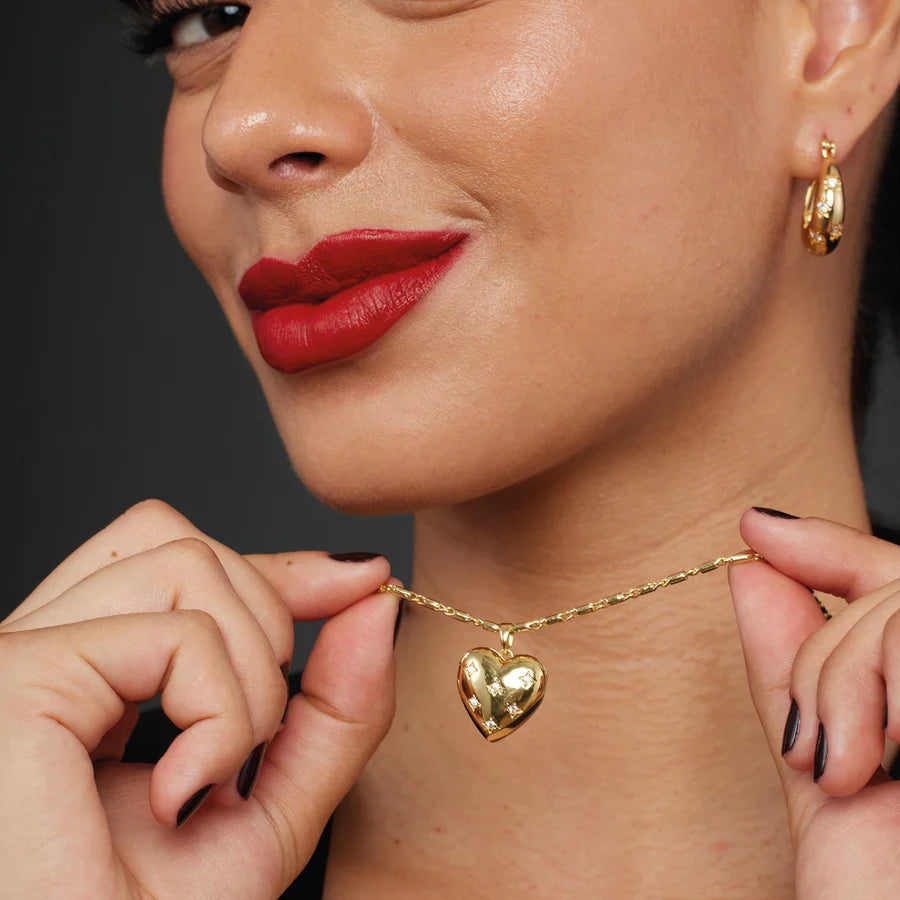 Ashiana Tresor Gold Heart Necklace