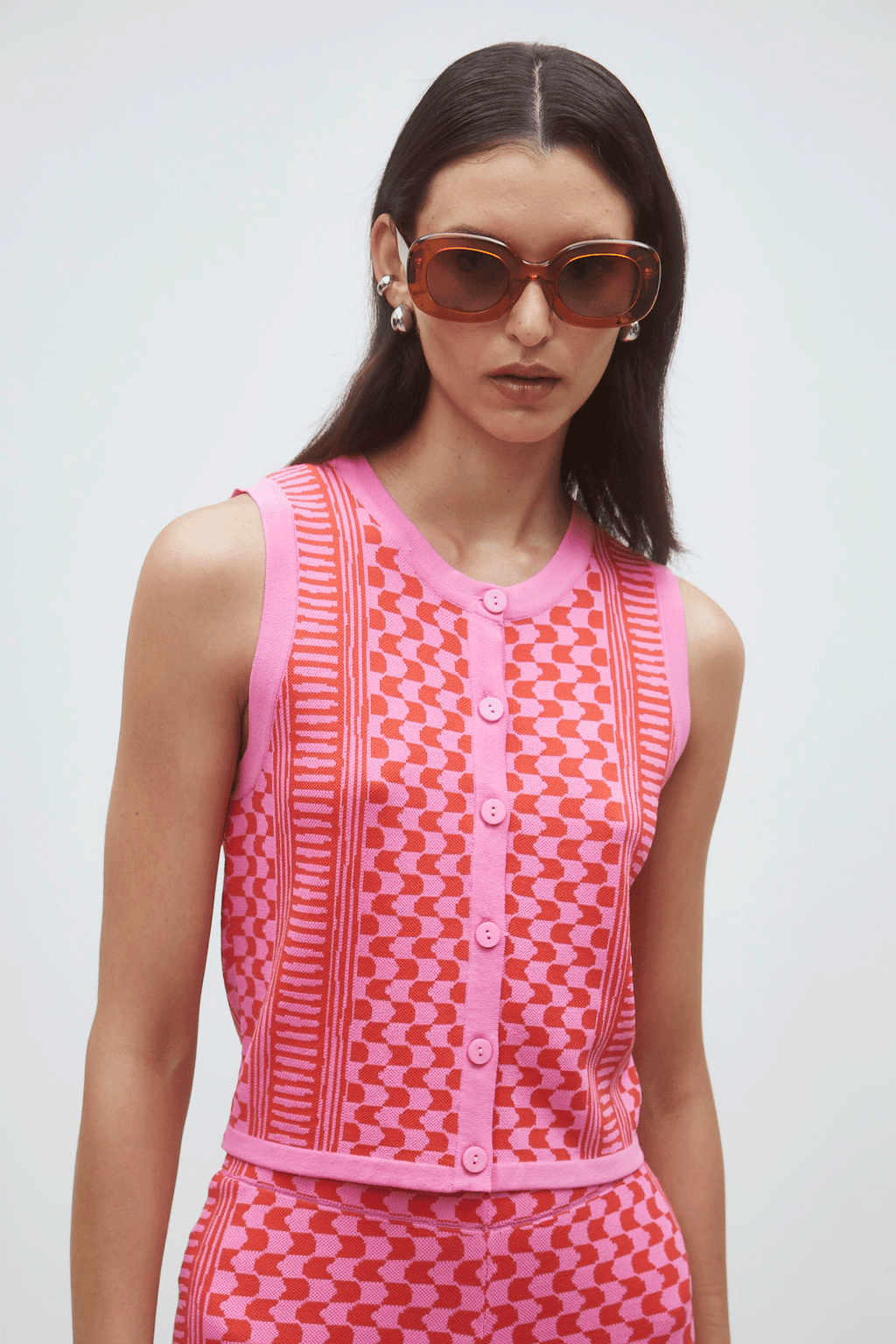 Suncoo Knitted Gablesi Gillet - Rose