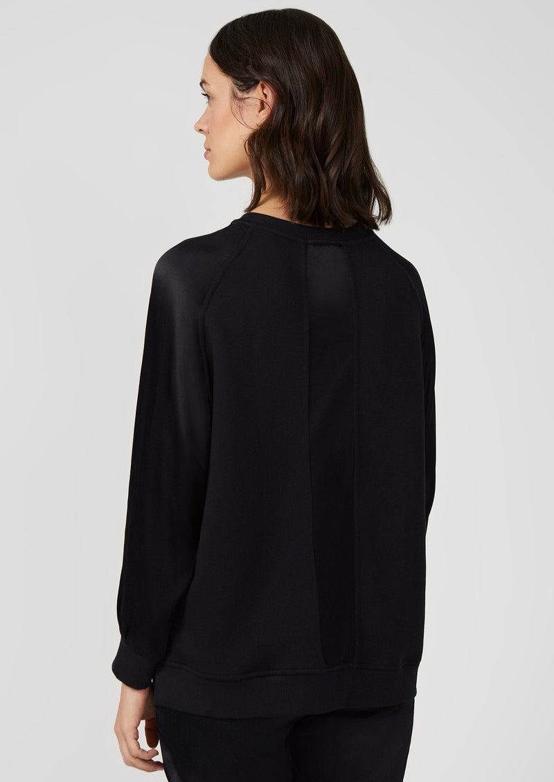 Great Plains Satin Sweatshirt - Black