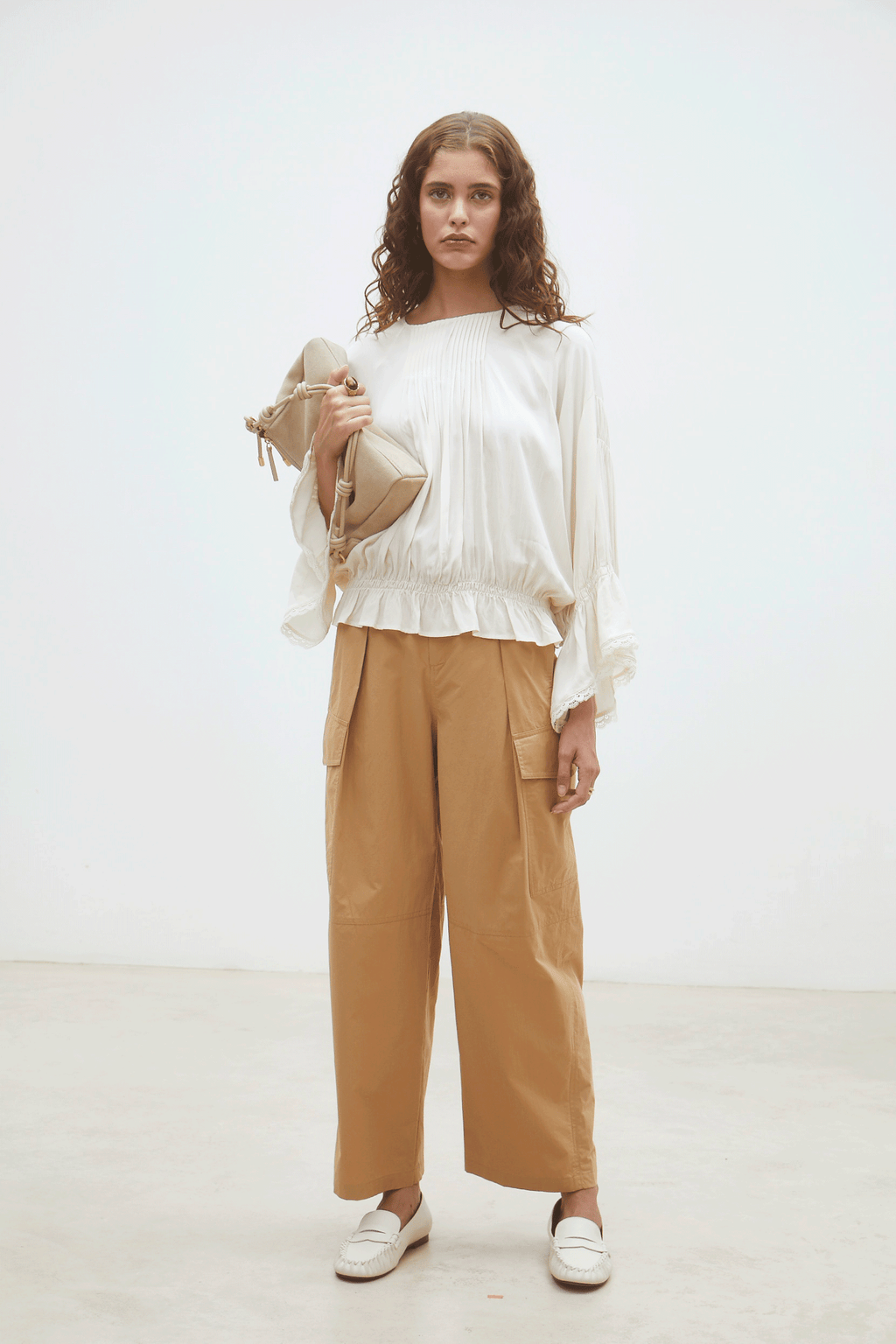 Suncoo Woven Last Blouse - Cream