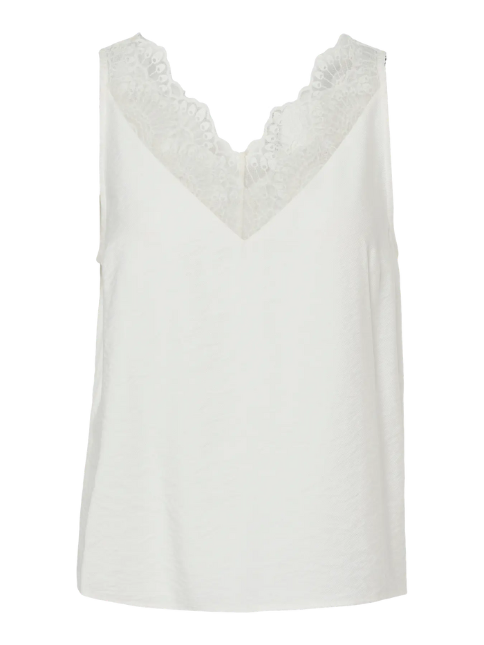 YAS Juris Lace Top - White