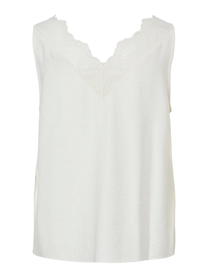 YAS Juris Lace Top - White