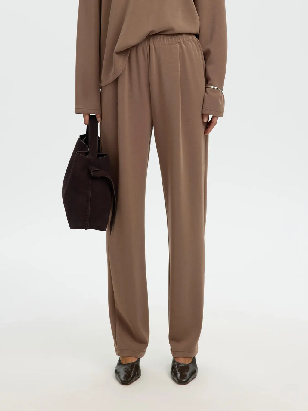 Selected Femme Tenny Trouser - Chocolate Chip