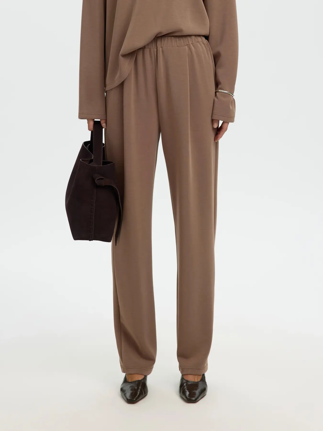 Selected Femme Tenny Trouser - Chocolate Chip