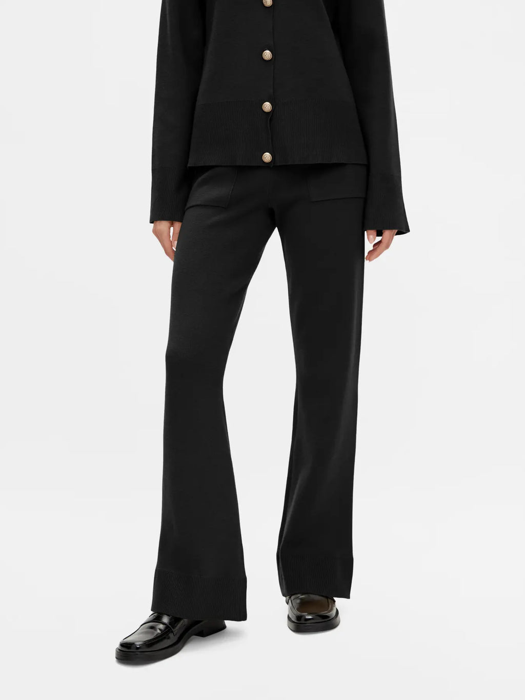 YAS Pimi Knit Trousers - Black