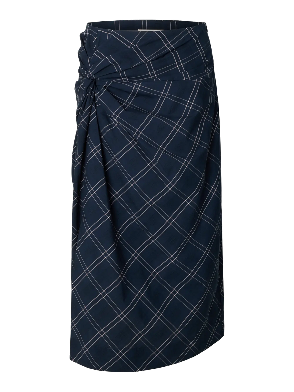 Selected Delia Twist Midi Skirt - Navy