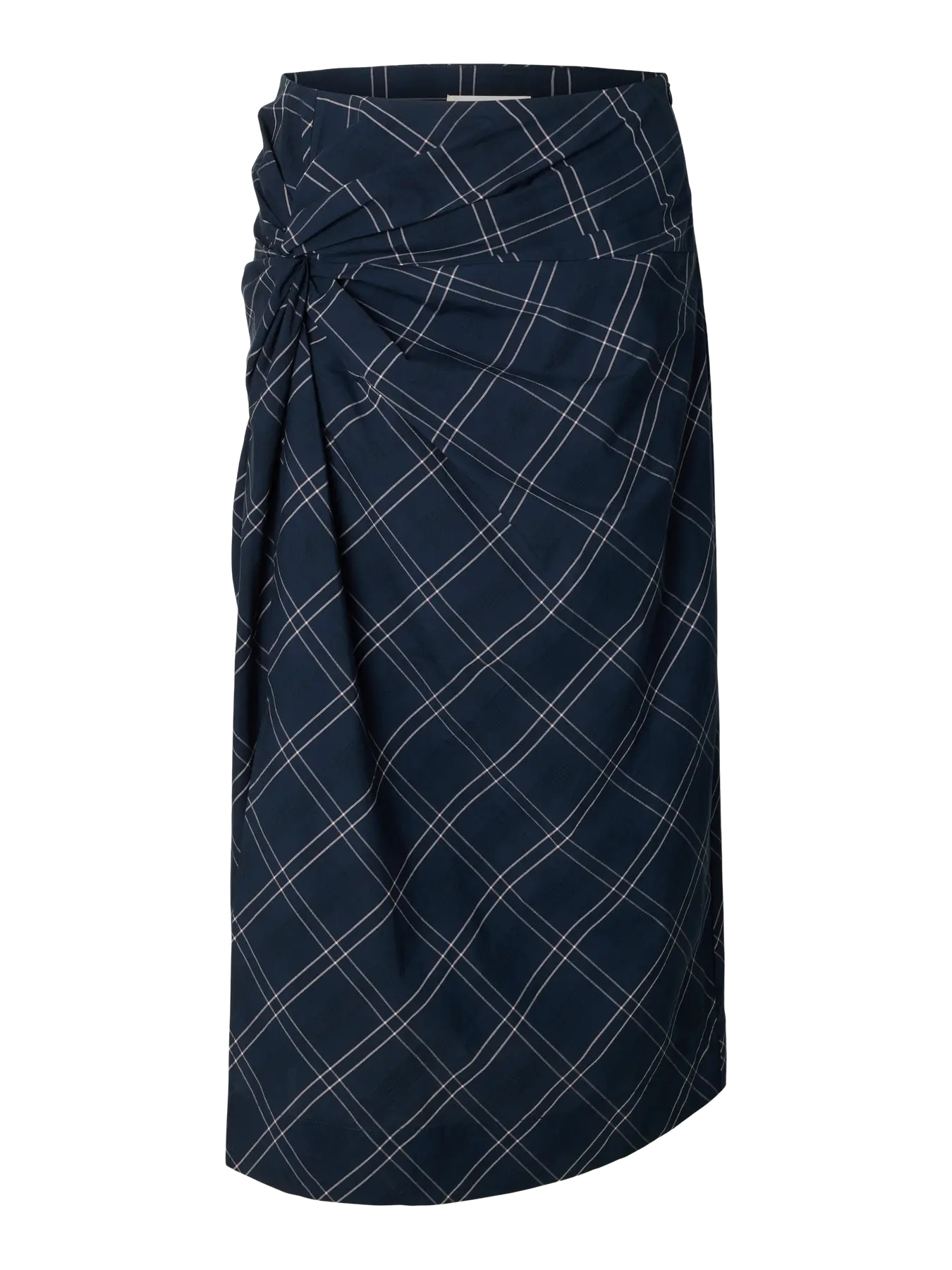 Selected Delia Twist Midi Skirt - Navy