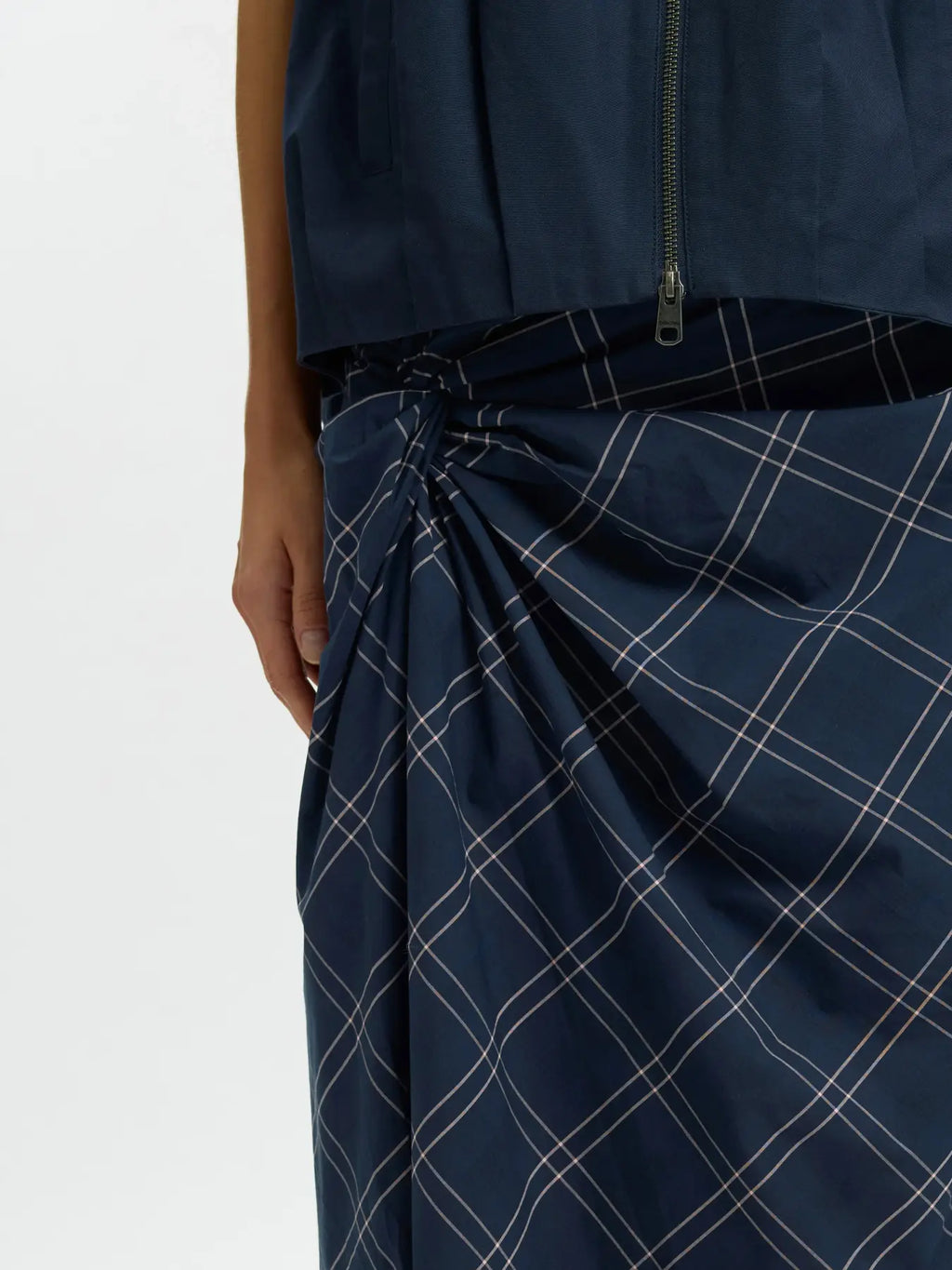 Selected Delia Twist Midi Skirt - Navy