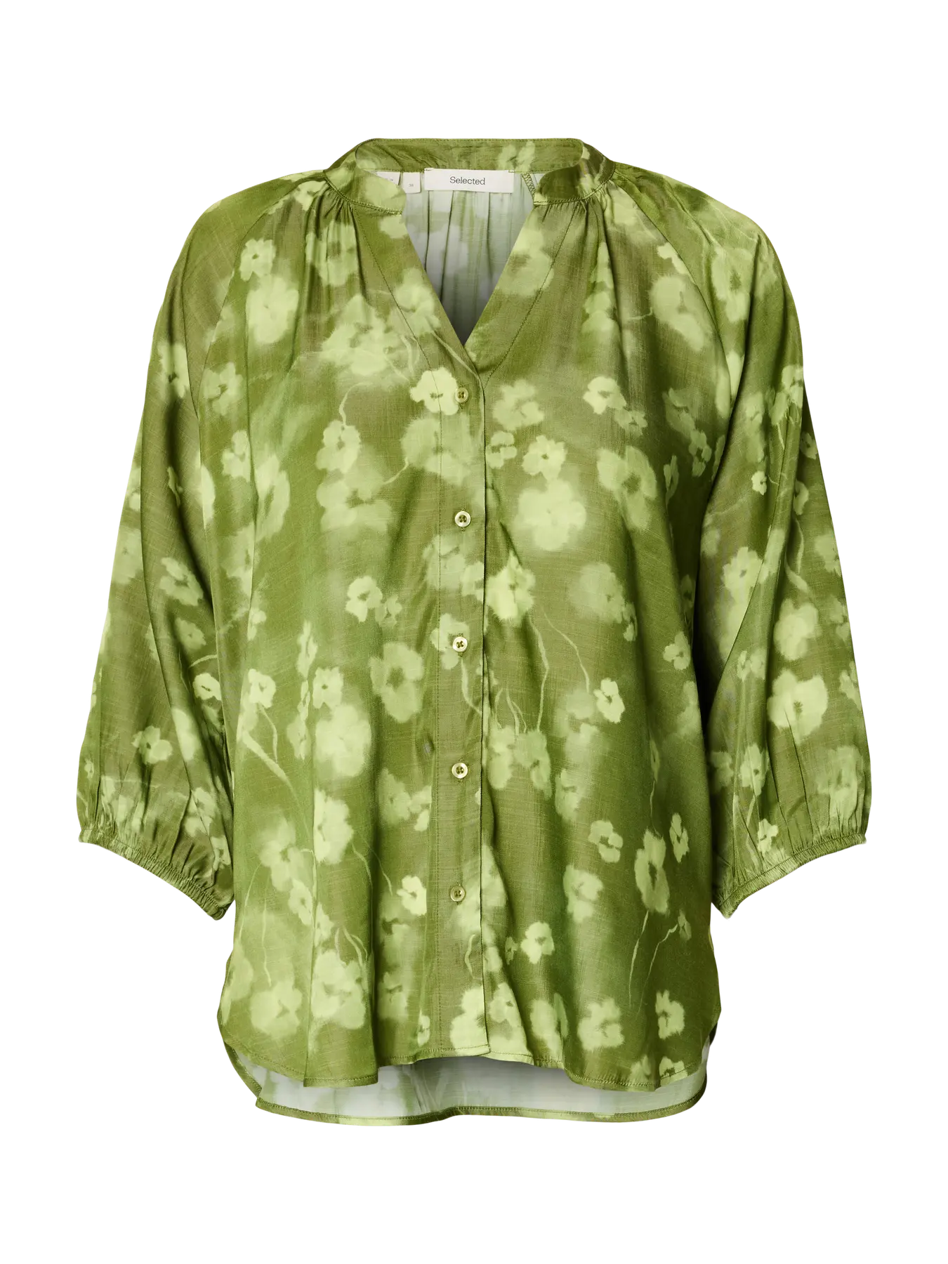 Selected Giona Floral Blouse - Green
