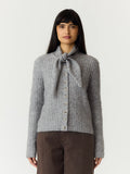 YAS Dolly Scarf Cardigan - Grey