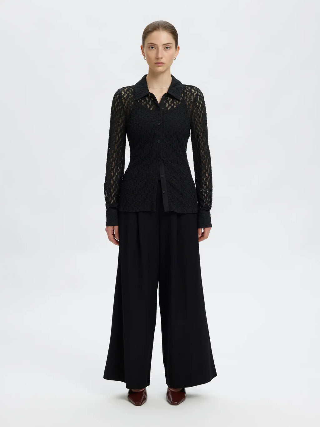 Selected Vika Lace Shirt