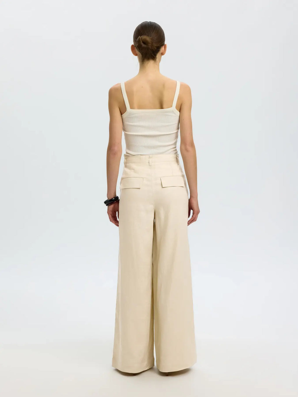 Selected Magna Wide Linen Trousers