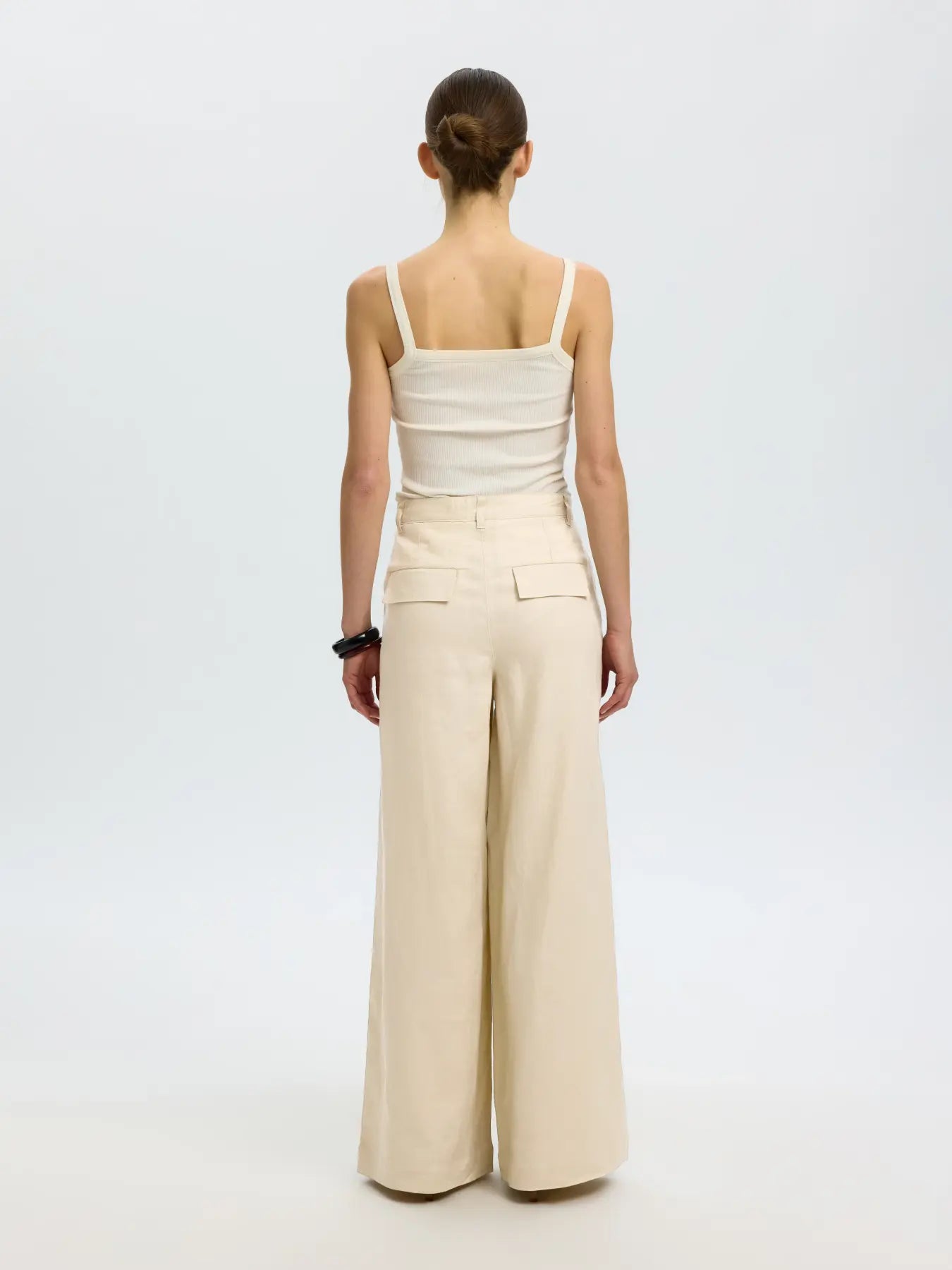 Selected Magna Wide Linen Trousers