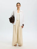 Selected Magna Wide Linen Trousers