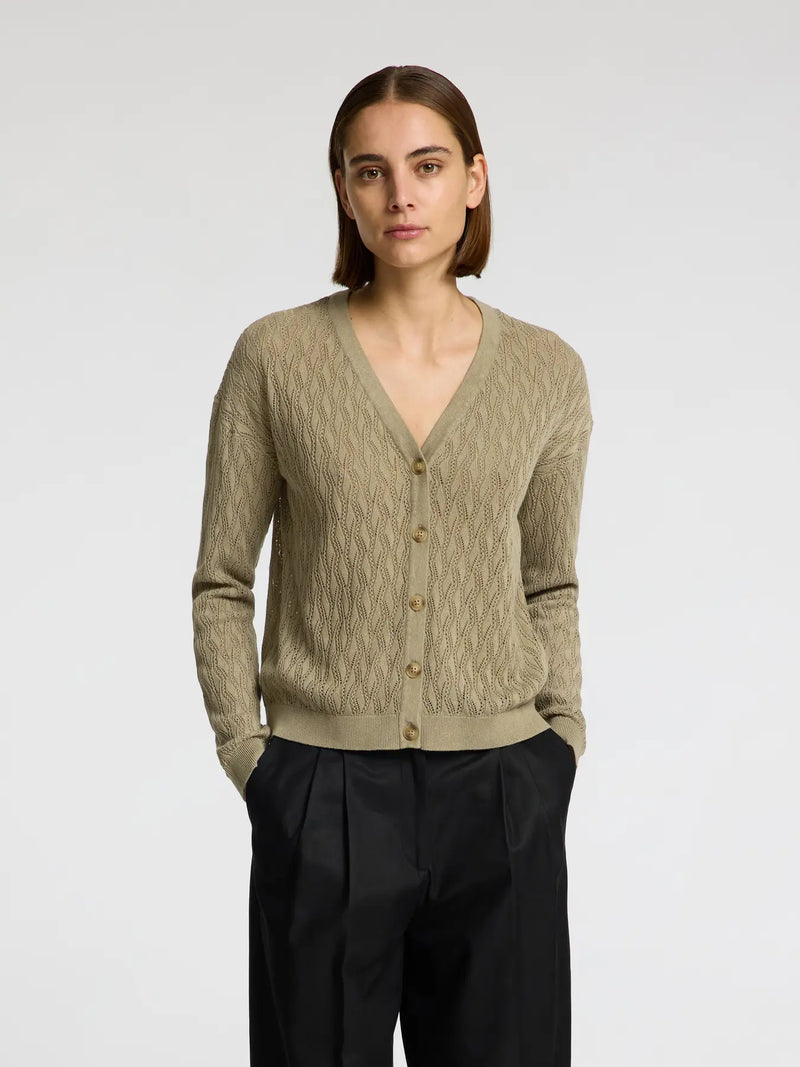 Selected Femme Fagny Knit Cardigan - Vetiver