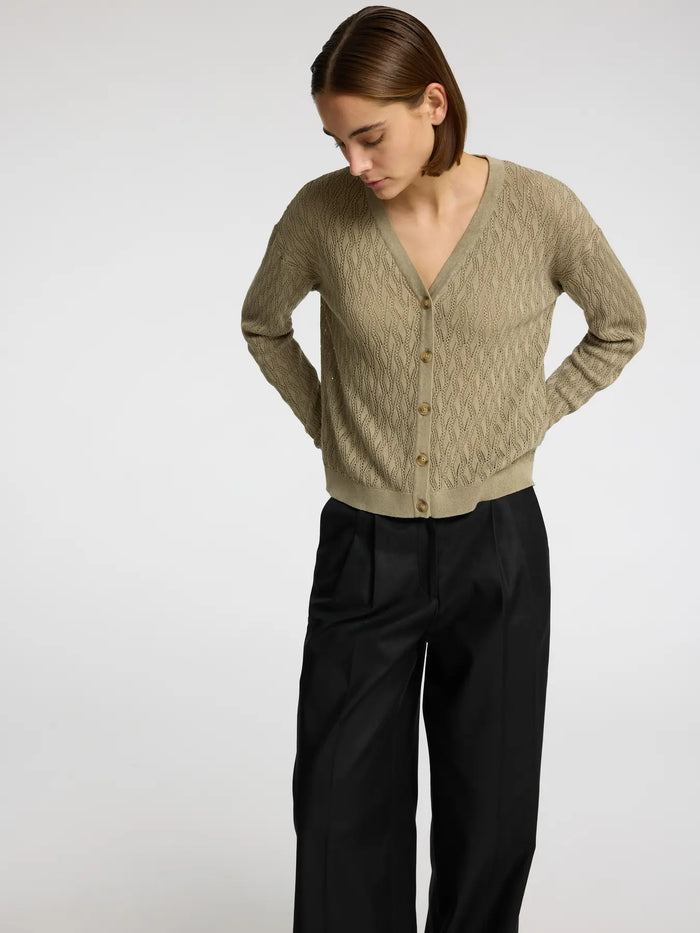 Selected Femme Fagny Knit Cardigan - Vetiver
