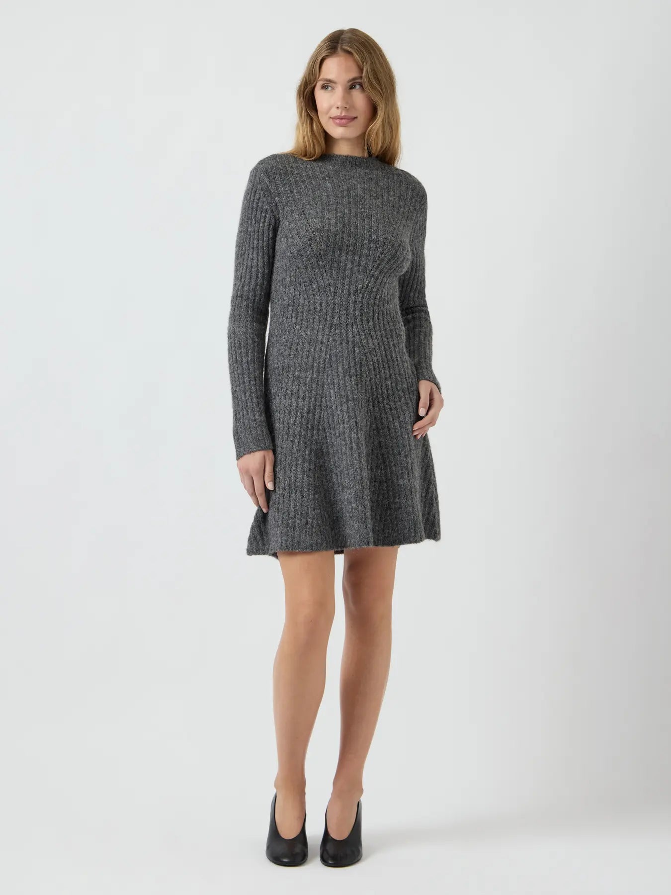 YAS Dolly Knit Dress - Grey