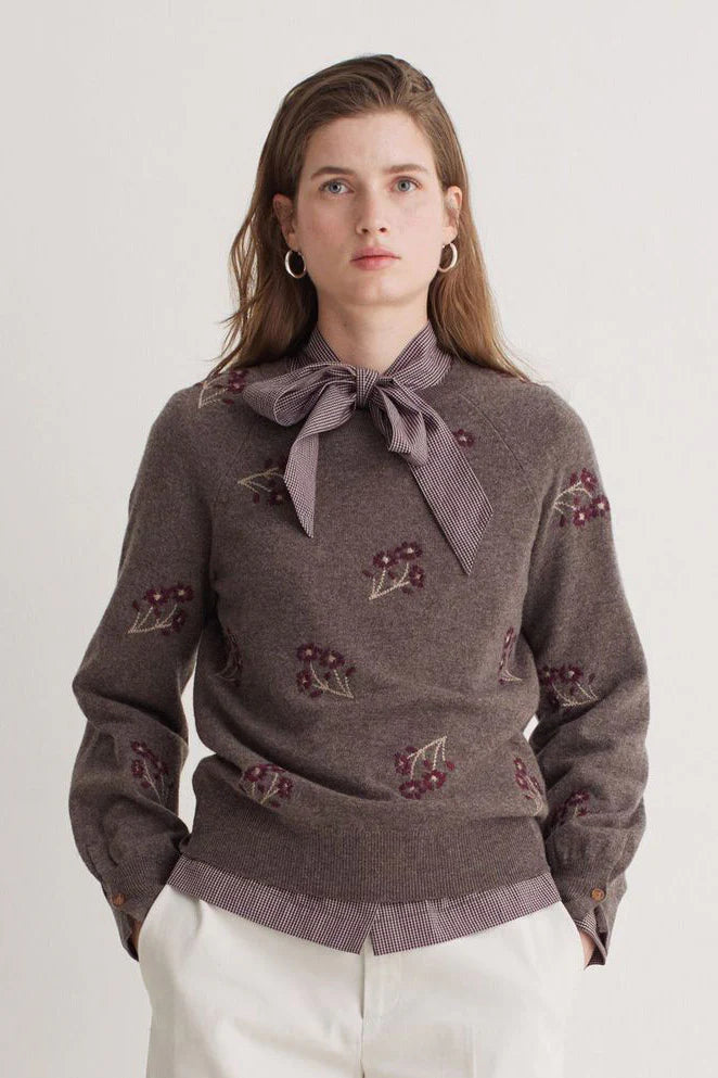 Yerse Wool Floral Jumper