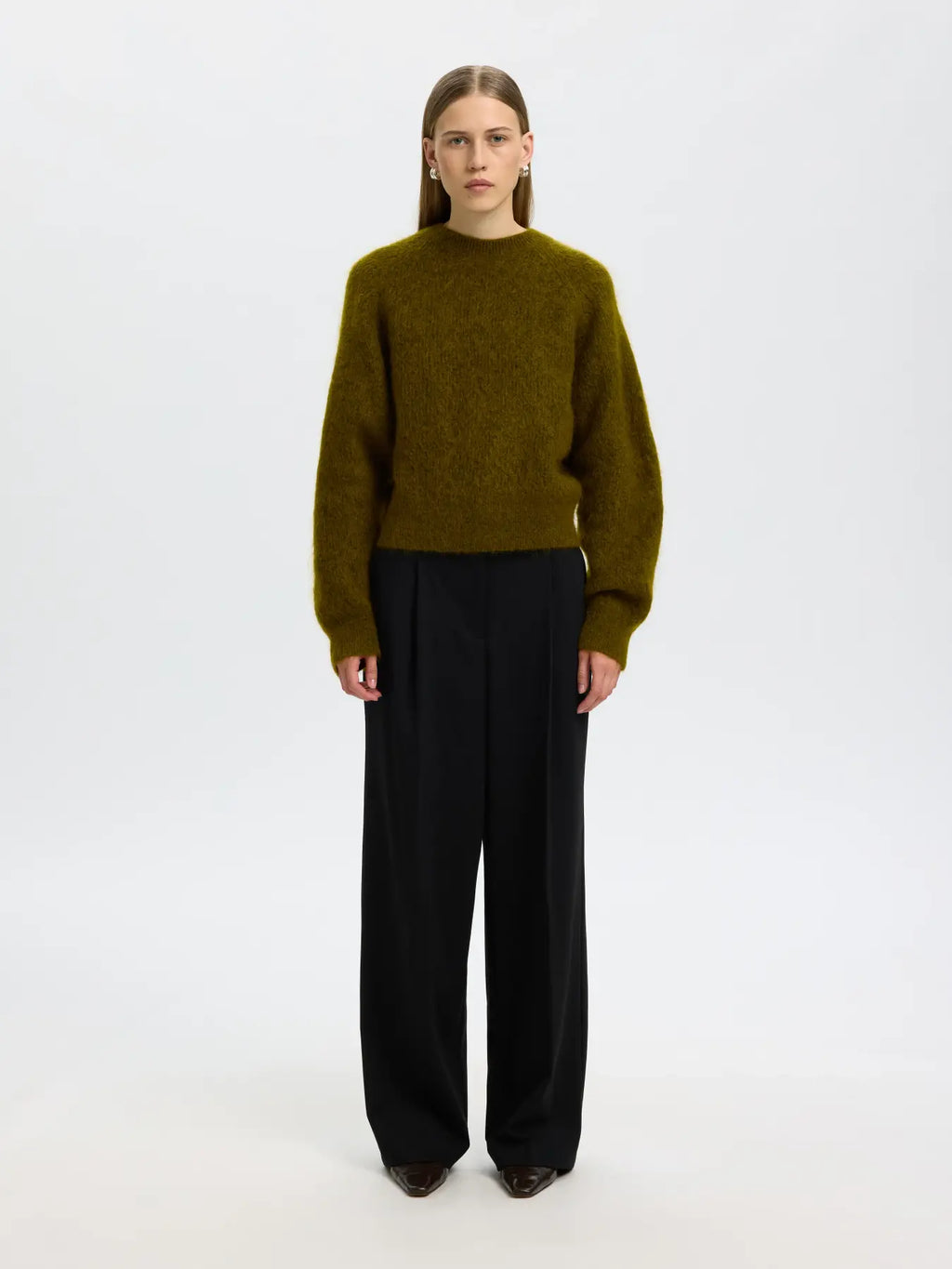 Selected Mira Mohair Jumper - Fir