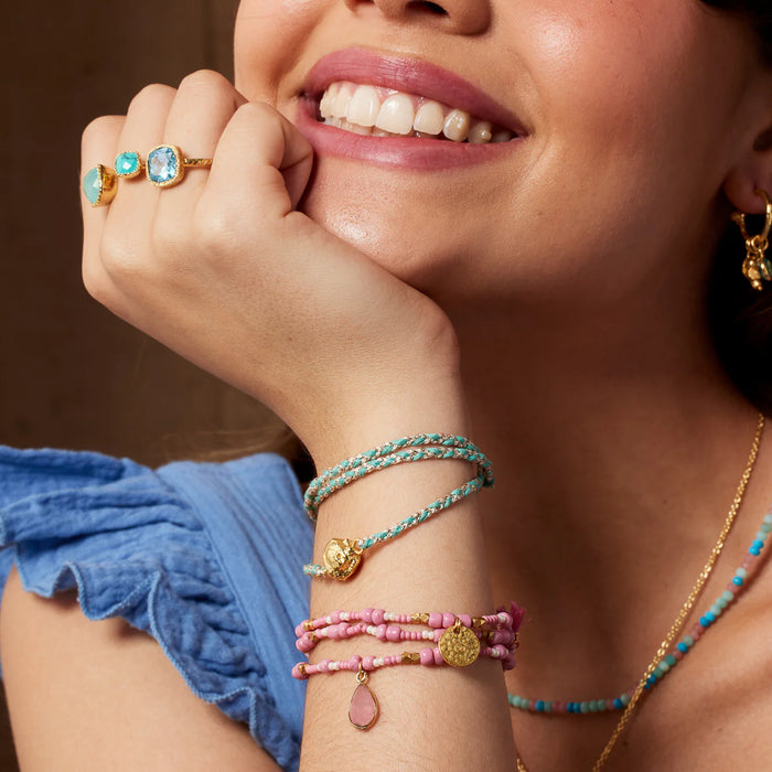 Ashiana Zina Wrap Bracelet - Aqua