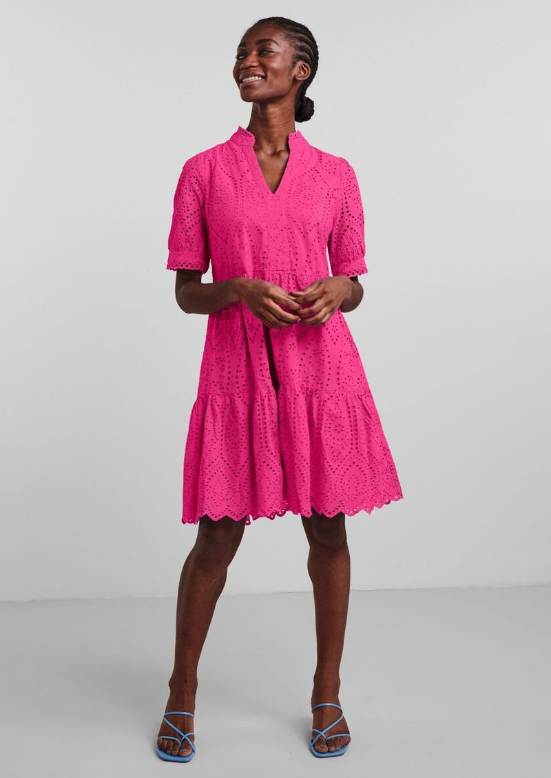 YAS Holi Cotton Dress - Fandango Pink – Heidi And Hudson